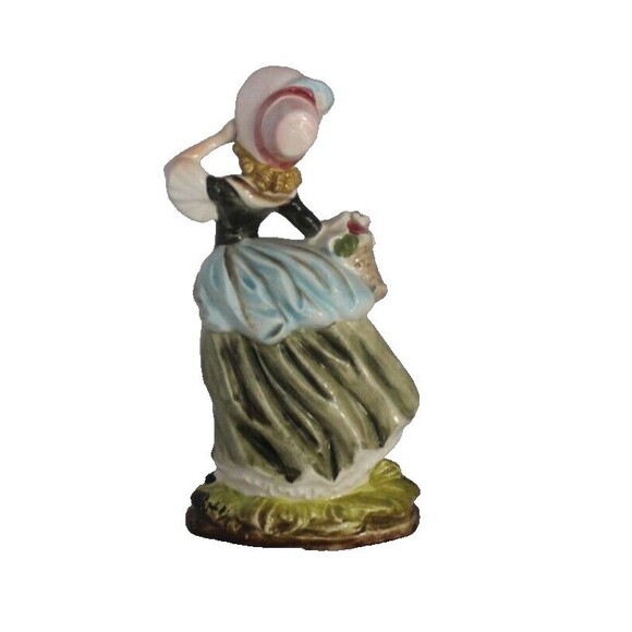 Vintage Arnart Victorian Lady Porcelain Figurine Japan 6.5 Inches Tall - Picture 3 of 5